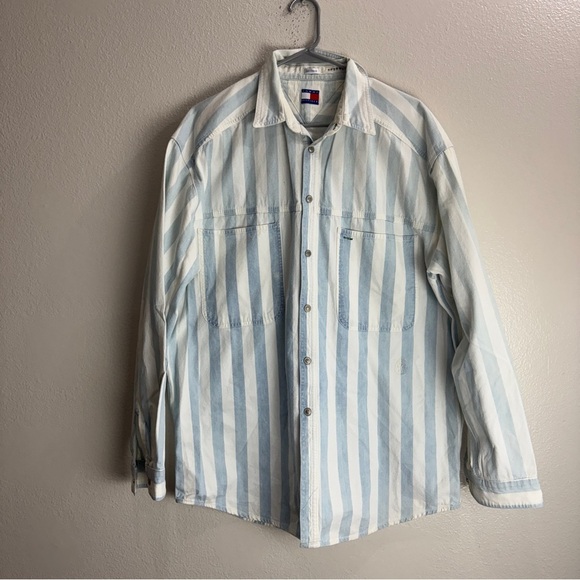 Tommy Hilfiger Other - Tommy Hilfiger Vintage Snap Button Shirt Size Large Macau